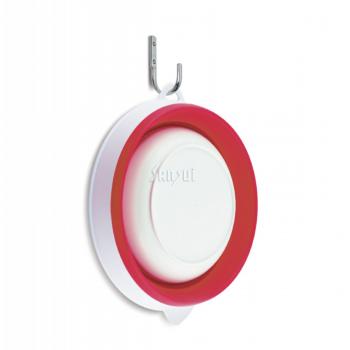 Digital Kitchen Scale with Large Red Foldable Bowl 